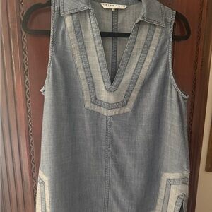Trina Turk Blue Denim Top